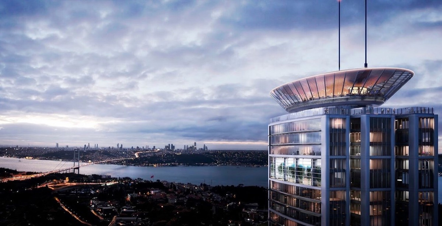 Aerial view of the Emaar Square towers, Üsküdar